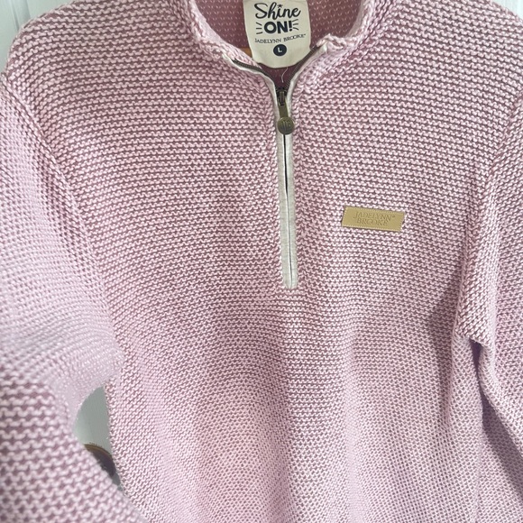 Jadelynn Brooke Large Pink Women's Long Sleeve 1/4 Zip Pullover Soft - Picture 4 of 6